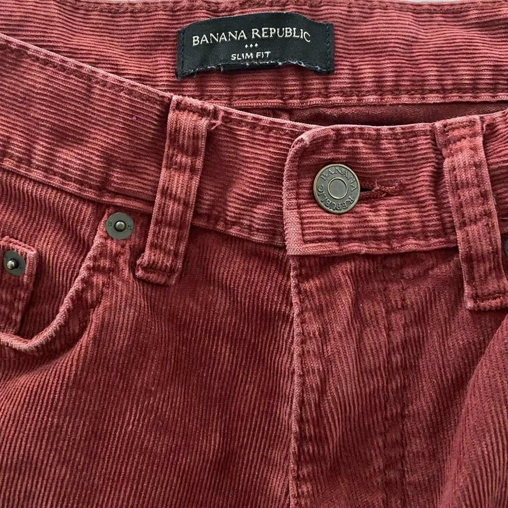 Banana Republic Red cherry Corduroy Vintage 90’s Classic Style Size 30 - Picture 2 of 8